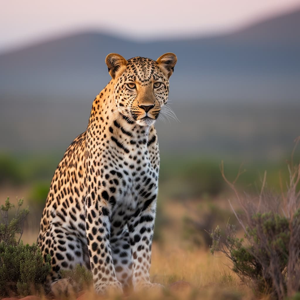 En leopard i naturen