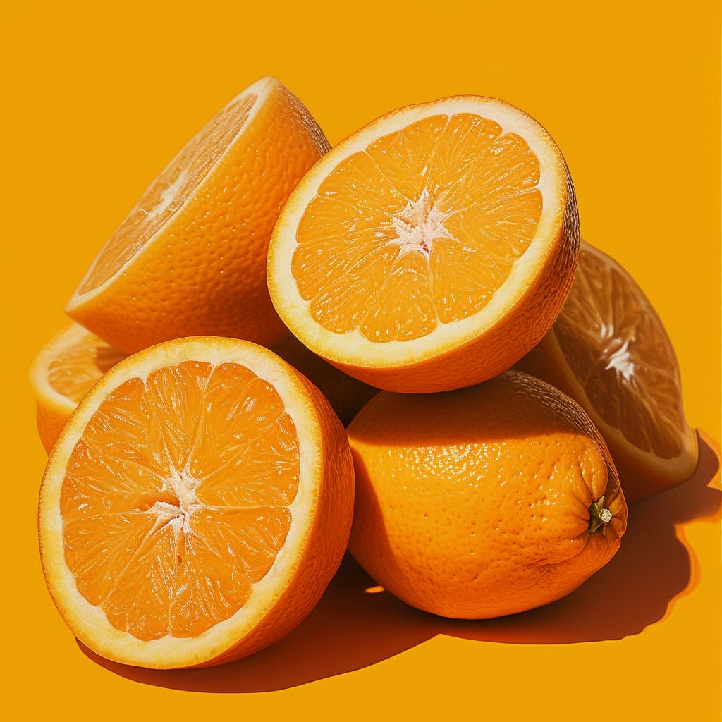En gruppe appelsiner
